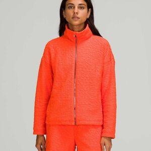 Lululemon Size 8 Rippled Full Zip Jacket in Autumn Red Orange MSRP:$148